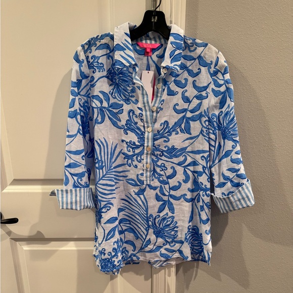 Lilly Pulitzer Tops - NWT Lilly Pulitzer Linen Top Sz Small